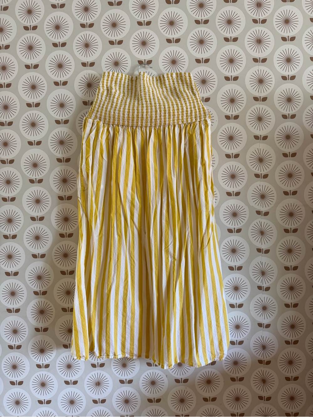 Yellow striped maxi dress